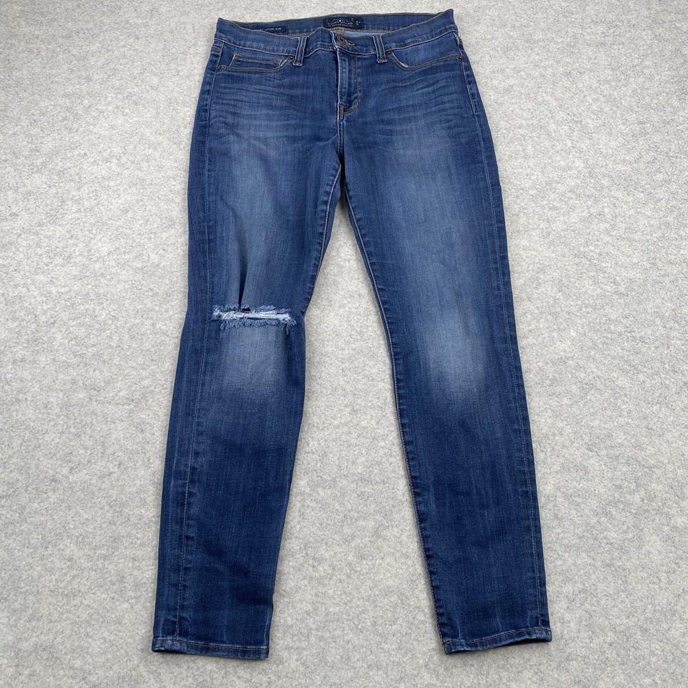 Lucky Brand Brooke Legging Jeans Womens 10/30 Blue Distressed Denim Skinny 30x27